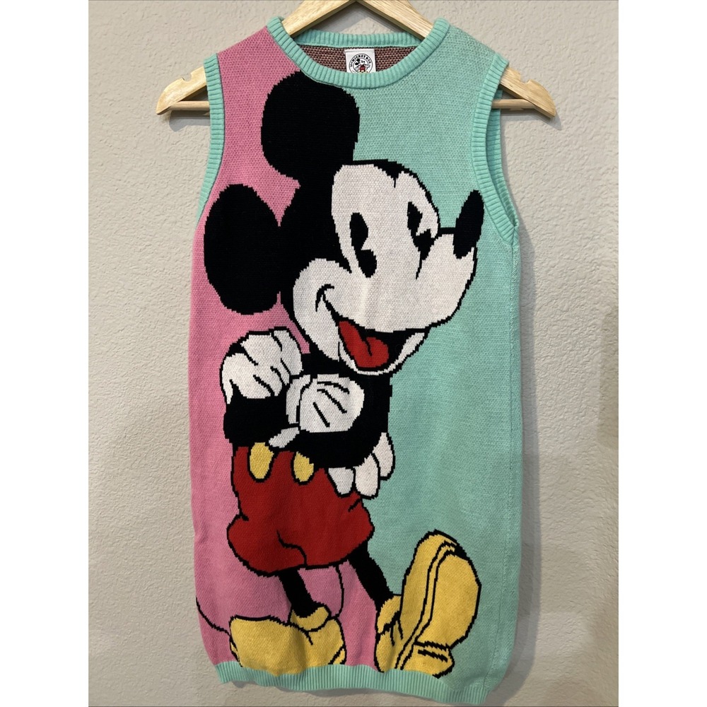 Disney’s Mickey & Co Kids PINK/MINT Sweater Vest Dress Mickey Mouse SIZE 13